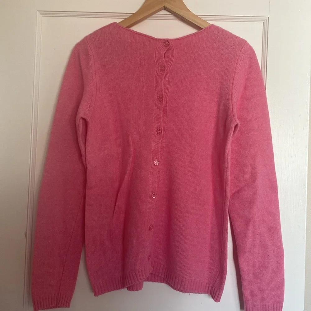 Raspberry Button Sweater - Picture 4 of 5